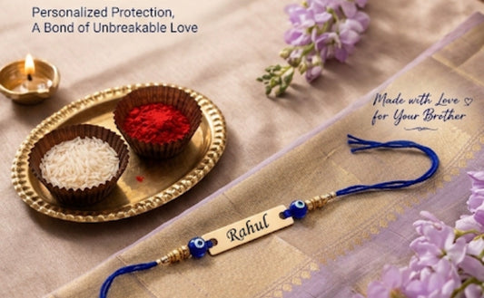 Evil Eye Fancy Rakhi For Raksha Bandhan Best Bhai Rakhi With Name Printing Customised Rakhi August Special Festival
