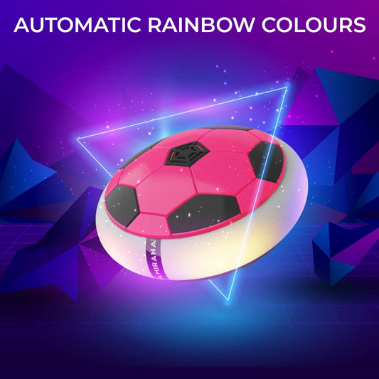 Mirana C-Type USB Rechargeable Hover Football Indoor Floating Hoverball Soccer | Air Football Neon Lite | Made in India Fun Toy Best Gift for Boys and Kids (rendom colour)