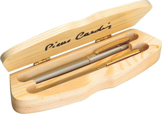 Pierre Cardin Eiffel Tower Exclusive Set of Satin Nickel Finish Roller Pen & Ball Pen