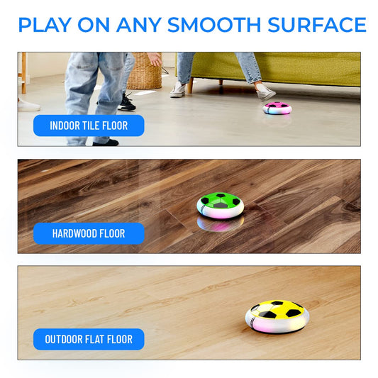 Mirana C-Type USB Rechargeable Hover Football Indoor Floating Hoverball Soccer | Air Football Neon Lite | Made in India Fun Toy Best Gift for Boys and Kids (rendom colour)