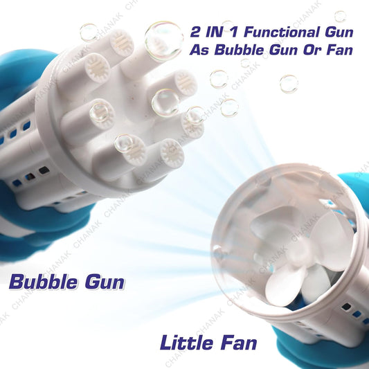 Bubble Gun for Kids, 8- Hole Bubble Gun Toy for Kids Above 3 Years, Bubble Machine for Indoor & Outdoor Play, KIDS TOY