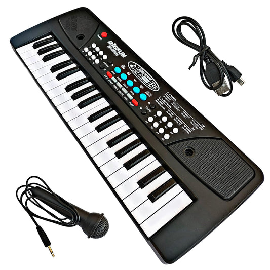 37 Key Big Fun Piano Keyboard Toy for-Kid Black