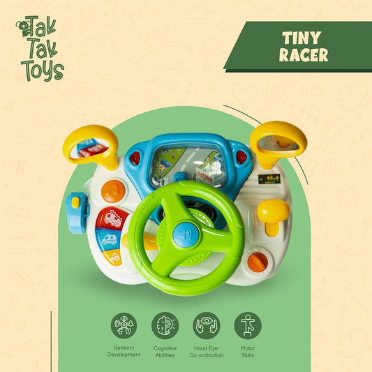 Tiny Racer | Driving Simulator | Driving Toy for Kids with Speed Modes, Gears, and Rescue Modes | Brain Stimulation, Hand-Eye Coordination, and Motor Skills Development Toy for Ages 1+