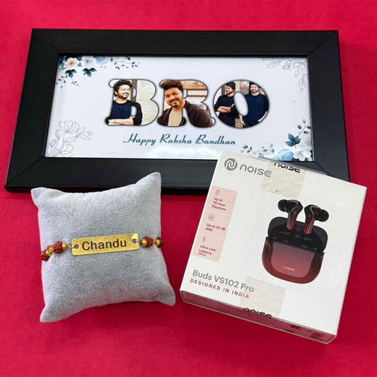 RAKSHA BANDHAN GIFT COMBO FOR BROTHER | FRAME+EARBUDS NOISE+RAKHI
