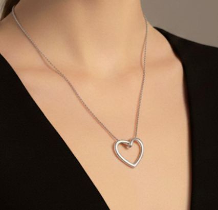 Heart Silver Pendent | Anti Tarnish Pendnet | Fashion Jewellery