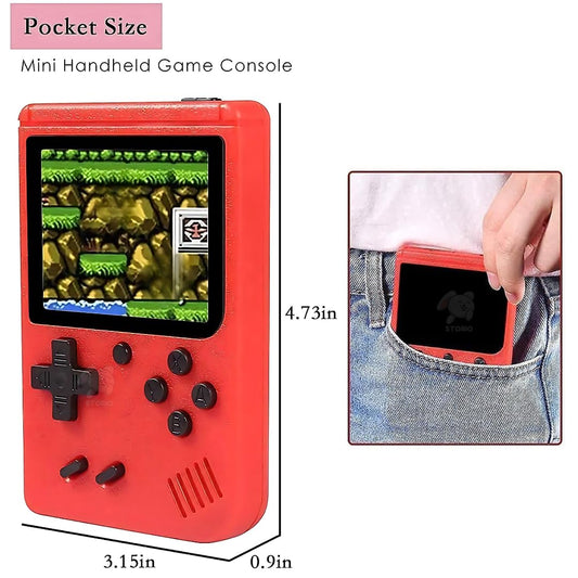 Storio Rechargeable Pocket Video Game for Kids 400 in 1 Retro Game Box Console Handheld Game Box with TV Output, Multicolour