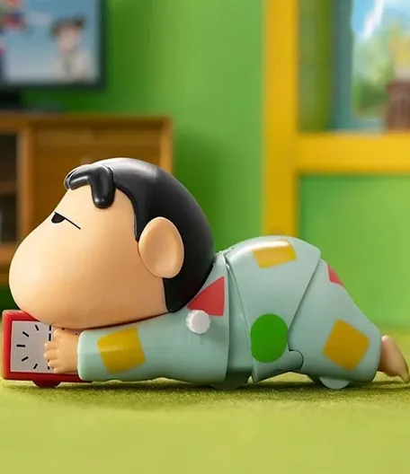 Action Figure Anime, Shin- Chan Anime, Sleeping Poseable Doll - Car Dashboard & Desk Decoration, Funny Collectible Toy for Fans and Adults (Safe for Ages 6+)