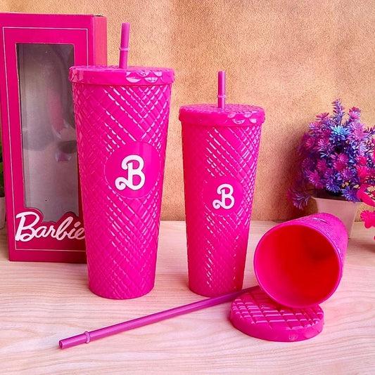 Barbie acrylic tumblers set of 2 in box packing 1200 & 700 ML 2 PC SET