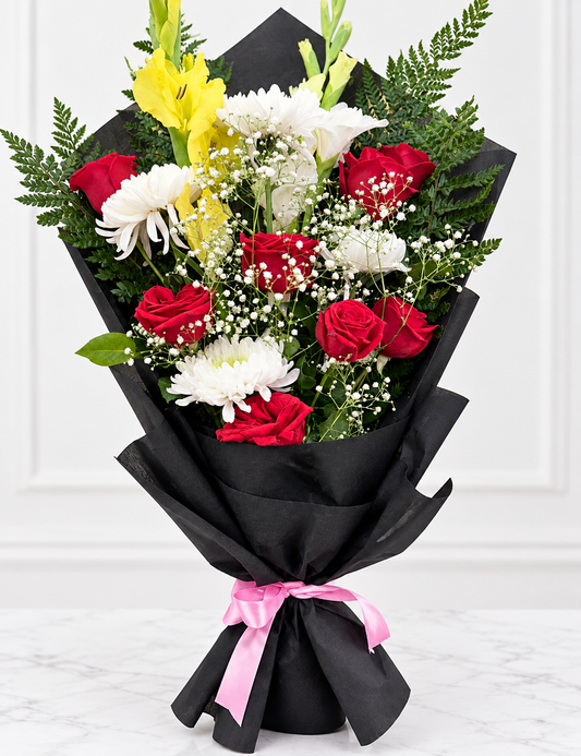 Real Rose Bouquet with 7 Roses