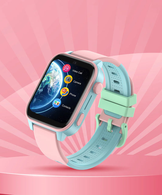 Spiky GNOME 4g Video & Voice Calling Smartwatch with - Pink