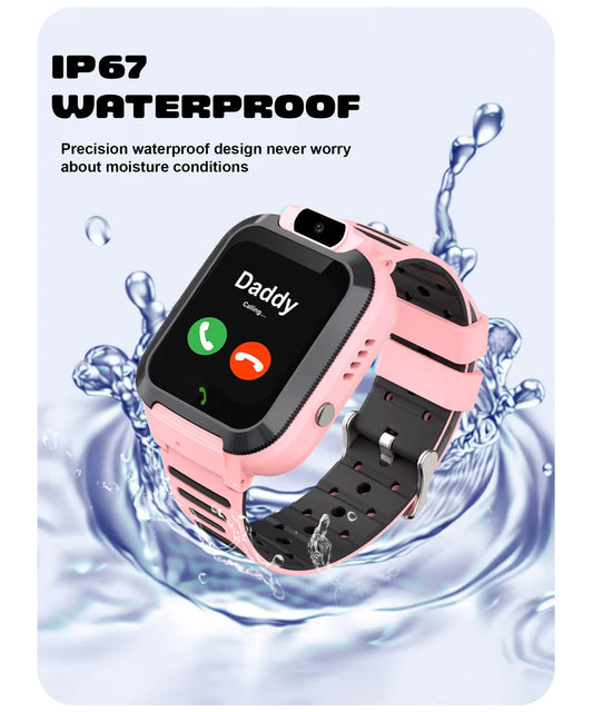 Spiky Basilisk Kids' Cute Waterproof Smartwatch With GPS - Pink