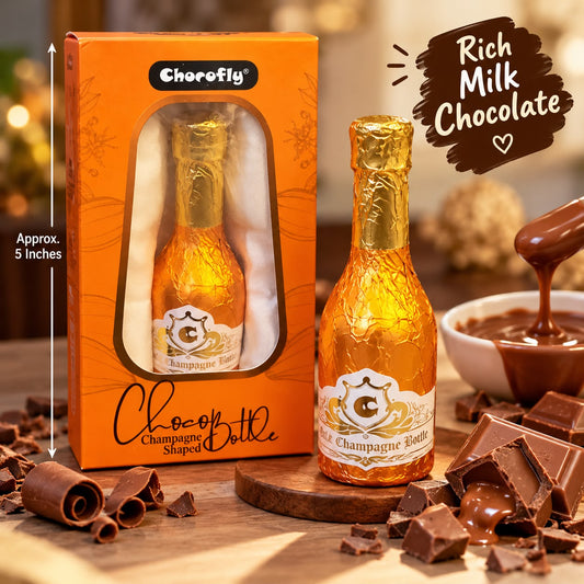 Small Size Champagne Bottle Shape Chocolate | milk chocolate